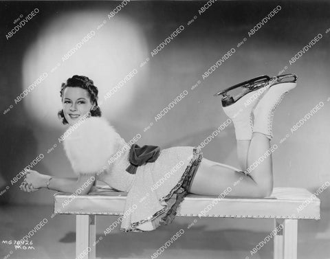 crp-03669 1939 beautiful ice skater Bess Ehrhardt in sexy pinup pose film The Ice Follies of 1939 crp-03669