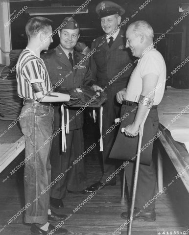 crp-00377 1951 news photo disabled veterans Douglas Rundquist Howard Norris Edward Ornoski William Curran crp-00377