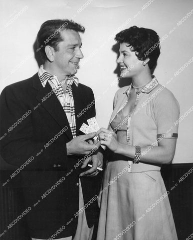 crp-03787 1950's Richard Conte w some babe and April Fool's Day tickets crp-03787