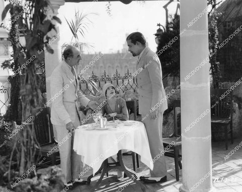 crp-04607 1928 Brandon Hurst, Sally Phipps, Cyril Ring having lunch silent film News Parade crp-04607