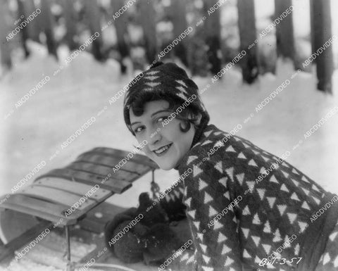 crp-04632 1928 beautiful Sally Phipps in the snow silent film News Parade crp-04632