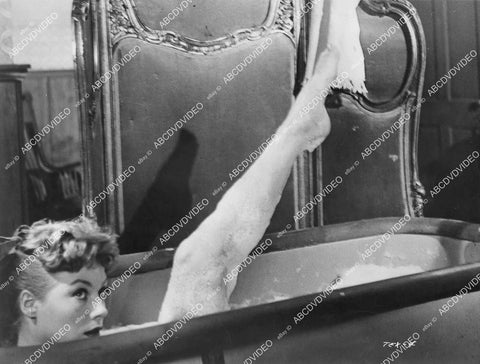 crp-00481 1958 June Blair taking a bubble bath film Lone Texan crp-00481