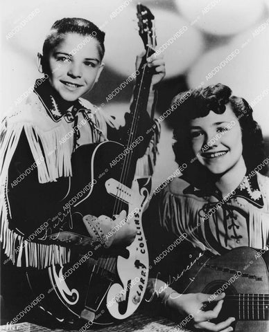 crp-04901 1950's music rockabilly kids Larry & Lorrie Collins portrait crp-04901