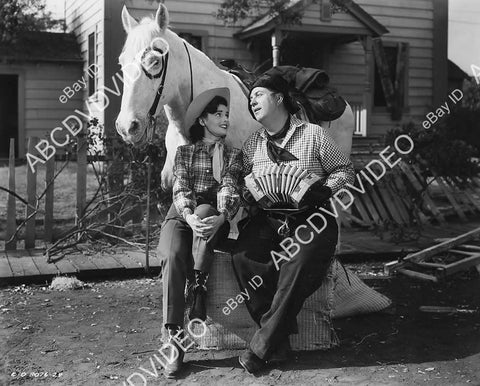 crp-04917 1950 Mary Ellen Kay, Smiley Burnette on acordeon film Streets of Ghost Town crp-04917