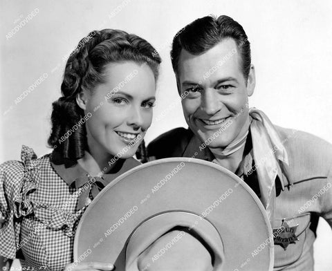 crp-04921 1945 Charles Starrett, Adelle Roberts film Powder River crp-04921