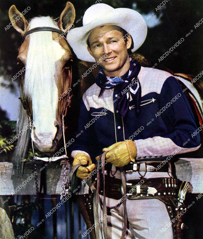 crp-04941 1940's 8x10 color promo Roy Rogers and Trigger for Trucolor Republic westerns crp-04941