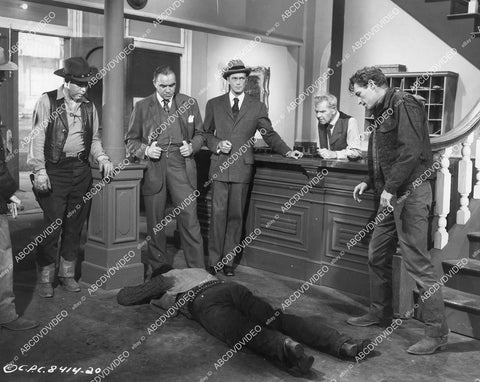 crp-05016 1957 George Selk, Lorne Greene, Barry Atwater, Guy Madison film The Hard Man crp-05016