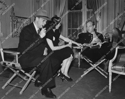 crp-05107 1940 Alexander Hall, Loretta Young, Melvyn Douglas on set film He Stayed for Breakfast crp-05107