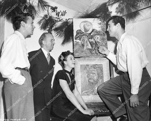 crp-05147 1945 Ross Hunter, Omar Ranney, Jane Withers, Steve Barclay w his painting crp-05147