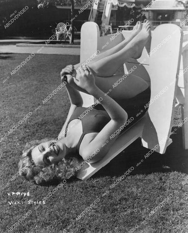crp-05320 1944 blonde sexpot Vicki Styles rolling around in her swimsuit film Since You Went Away crp-05320