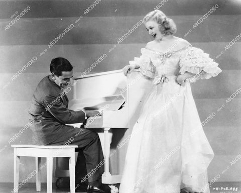 crp-05368 1935 Irving Berlin at piano w Ginger Rogers film Top Hat crp-05368
