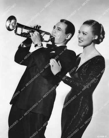 crp-05403 1957 music Ray Anthony w shapely Julie Wilson film This Could Be the Night crp-05403