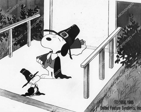 crp-05450 1986 Peanuts animated characters Snoopy & Woodstock TV Charlie Brown Thanksgiving crp-05450