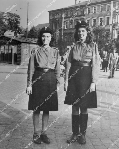 crp-05994 1947 trains German girls work on streetcars show new uniforms crp-05994