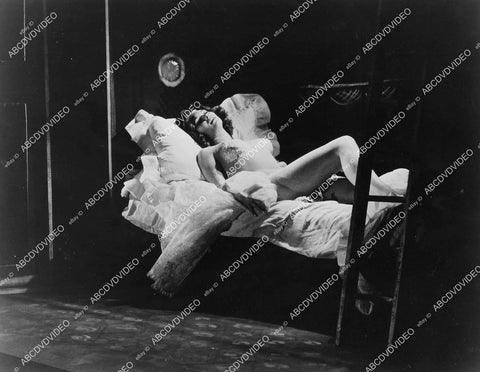 crp-06629 1960 sexy babe burlesque dancer half naked in bed film Too Hot to Handle crp-06629