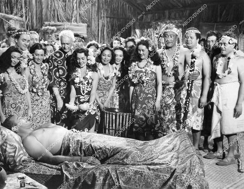 crp-07176 1950 Jon Hall, Susan Cabot, Raymond Greenleaf and cast film On the Isle of Samoa crp-07176