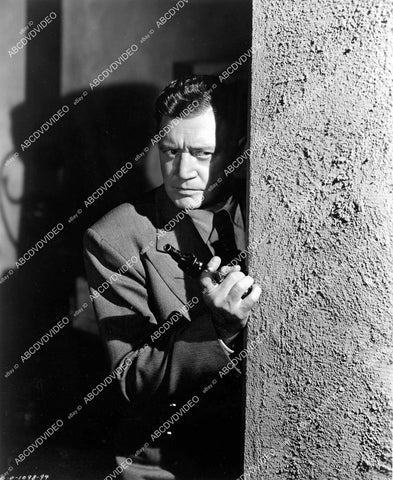 crp-07207 1946 Richard Dix w his pistol Whistler film Mysterious Intruder crp-07207