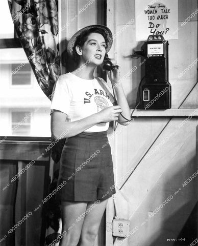 crp-07374 1953 Rosalind Russell on the pay phone film Never Wave at a WAC crp-07374
