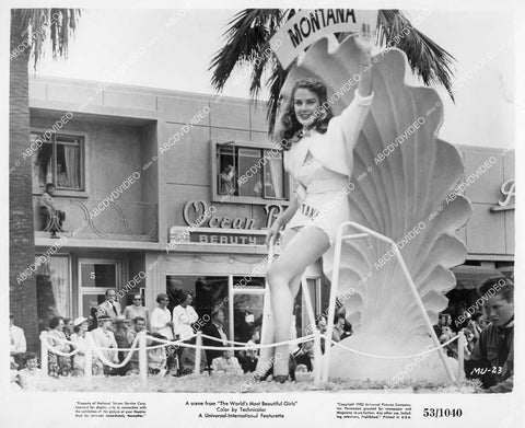 crp-00772 1953 Miss Montana on parade float documentary6 film The World's Most Beautiful Girls crp-00772