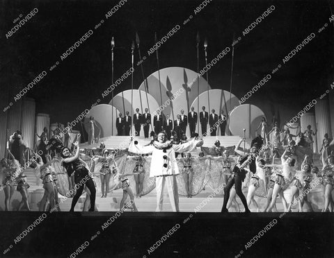 crp-07742 1938 Allan Jones on stage w all dancing girls film Everybody Sing crp-07742