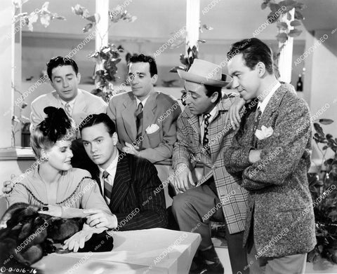 crp-08180 1943 Janis Carter, Bob Haymes & music group The Vagabonds film Swing Out the Blues crp-08180