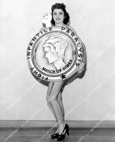 crp-08277 1939 dancer Esther Dale w March of Dimes infantile paralysis Hollywood fund drive crp-08277