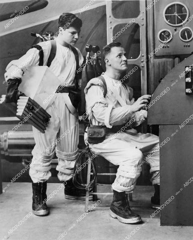 crp-08365 1951 Al Hodge, Don Hastings in spaceship cockpit TV Captain Video crp-08365