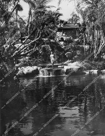 crp-00865 1965 Polynesian themed Aloha Lagoon Cape Coral Gardens Fla at Caloosahatchee River crp-00865