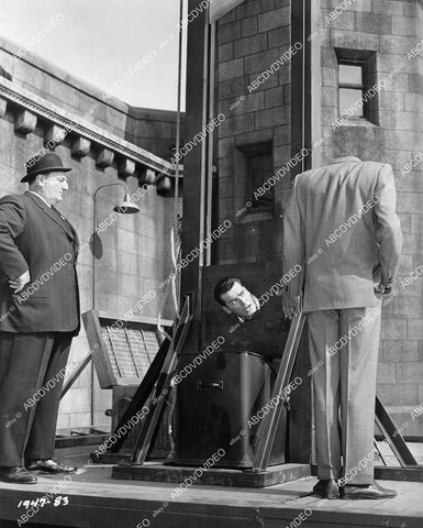 crp-08714 1965 James Garner and headless man at guillotine film The Art of Love crp-08714