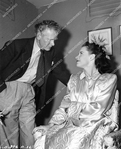 crp-08718 1948 Susan Peters, Charles Bickford on set film The Sign of the Ram crp-08718