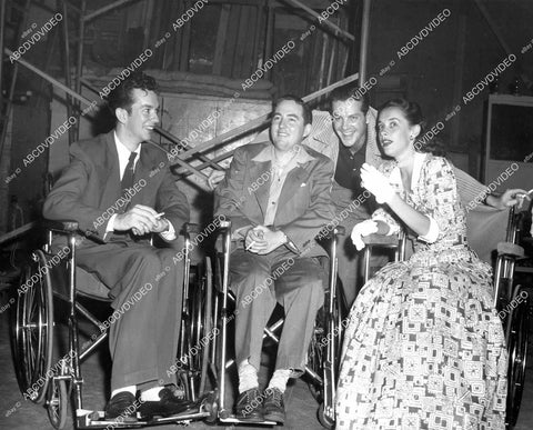 crp-08794 1948 candid Bob Cummings, Jean Peters on set film The Sign of the Ram crp-08794
