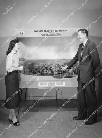 crp-00912 1950's science & tech Atomics International model of new Sodium Reactor Experiment cool crp-00912