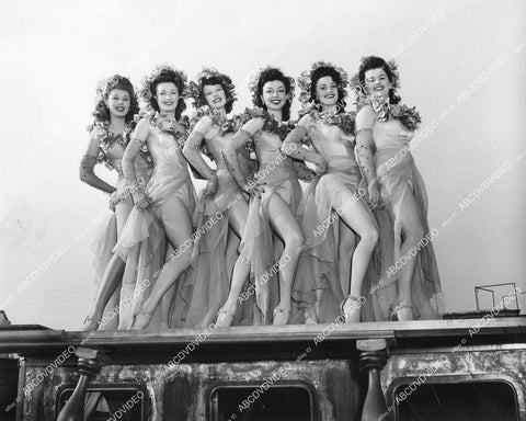 crp-00920 1944 Luscious Lineup Dorothy Ford and the babes chorus girl dancers film Bathing Beauty crp-00920